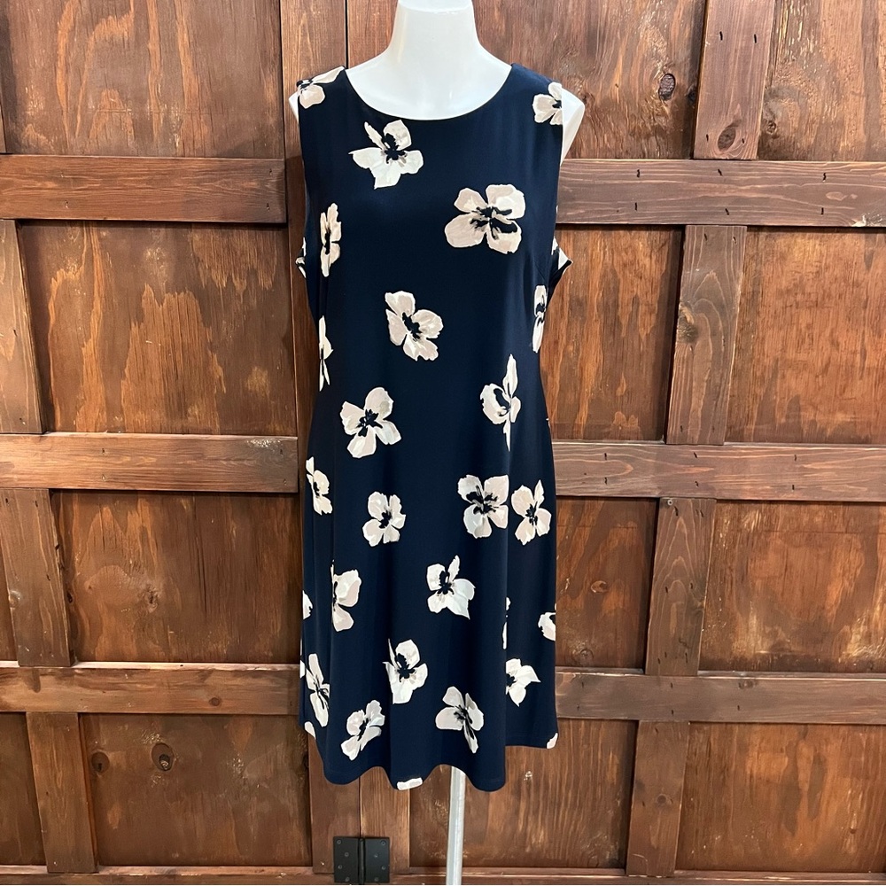 Tommy Hilfiger Navy Floral Midi Dress